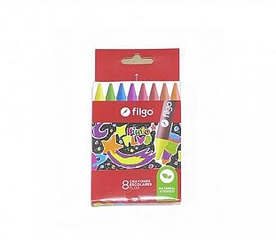 CRAYON DE CERA FILGO PINTO FLUO CJ X8
